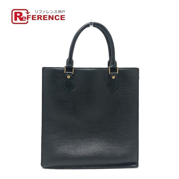 Louis Vuitton Sac Plat Black Tote Bag Leather Epi - Picture 1 of 9
